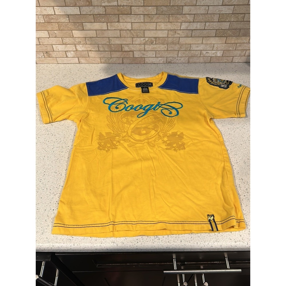 yellow kids coogi‎ shirt  b9